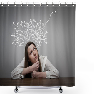 Personality  Thinking Shower Curtains