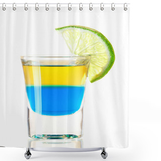 Personality  Shot Cocktail Collection: Blue Tequila Shower Curtains