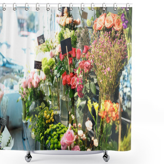 Personality  Flower Shop Shower Curtains