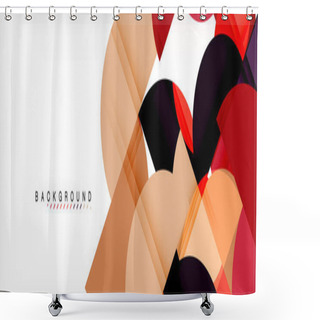 Personality  Semi Circle Abstract Background, Modern Geometric Pattern Design. Business Or Technology Presentation Design Template, Brochure Or Flyer Pattern, Or Geometric Web Banner Shower Curtains
