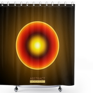 Personality  Abstract Glowing Circle Background Shower Curtains