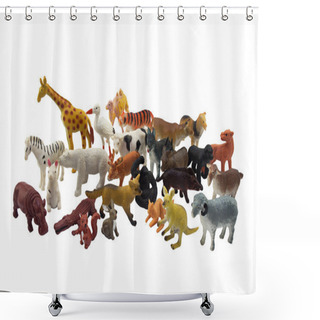Personality  Isolated Animals Toys Photo. Shower Curtains