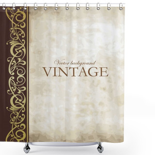 Personality  Vintage Vector Background Shower Curtains