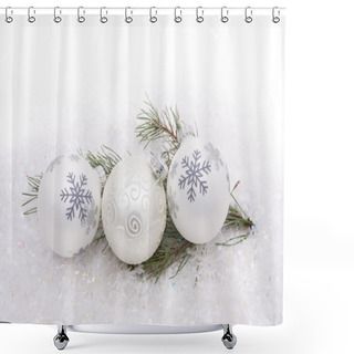 Personality  Christmas Ornaments Shower Curtains