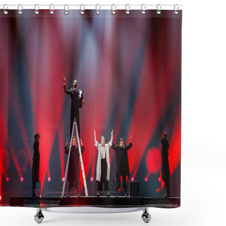 Personality  DiHaj From Azerbaijan Eurovision 2017 Shower Curtains