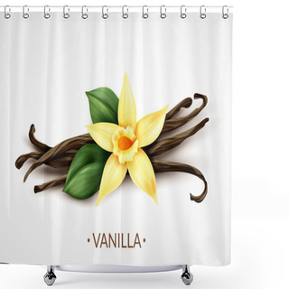 Personality  Vanilla Flower Realistic Image  Shower Curtains
