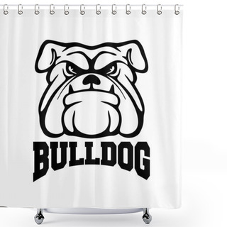 Personality  Bulldog Head Line Logo Sign Shower Curtains
