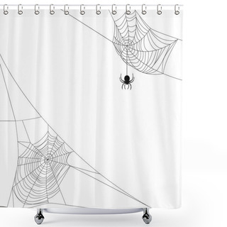 Personality  Two Spider Webs Shower Curtains