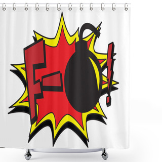 Personality  F Bomb Shower Curtains