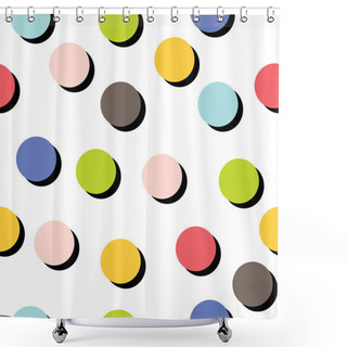 Personality  Polka Dots Seamless Pattern. Shower Curtains