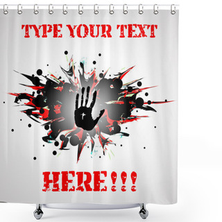 Personality  Dangerous Background With Hand Print. Shower Curtains