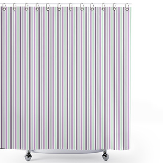 Personality  Background With Stipes - Pink, Green, Purple And Gray Shower Curtains