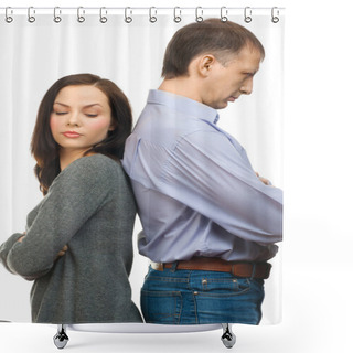 Personality  Сouple Quarreling Shower Curtains