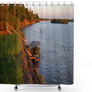 Personality  The Rufiji River In The Selous Game Reserve, Tanzania Shower Curtains