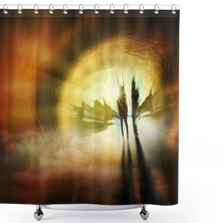 Personality  The Way To Heaven Shower Curtains