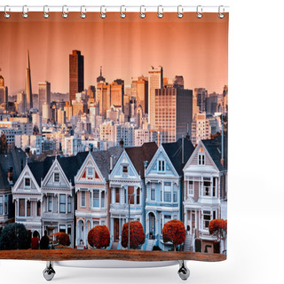 Personality  Alamo Square San Francisco Houses Shower Curtains