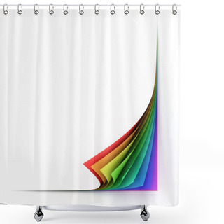 Personality  Blank Colorful Paper Sheets Shower Curtains