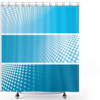 Personality  Abstract Halftone Banners Shower Curtains