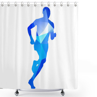 Personality  Abstract Isolated Runner Shower Curtains