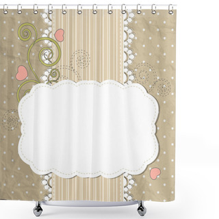 Personality  Vector Floral Frame, Vector Illustration  Shower Curtains
