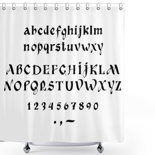 Personality  Calligraphy Shower Curtains