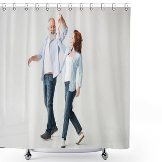 Personality  Happy Dancing Couple Shower Curtains