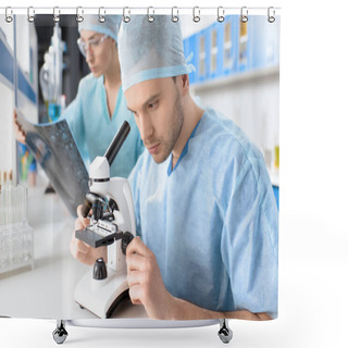 Personality  Surgeon Analyzing Test Shower Curtains