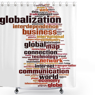 Personality  Globalization Word Cloud Shower Curtains
