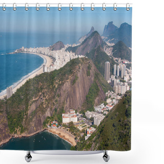 Personality  View Of Red Beach  Shower Curtains