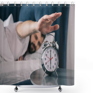 Personality  Young Man Waking Up  Shower Curtains