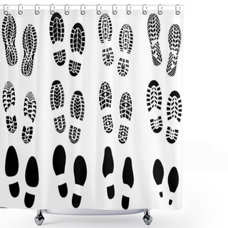 Personality  Prints Of Shoes Shower Curtains