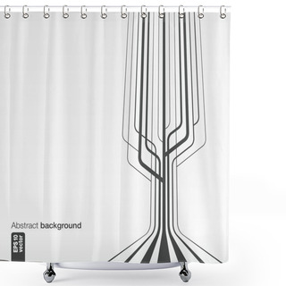Personality  Abstract Line Background Shower Curtains