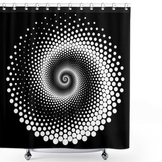 Personality  Design Spiral Dots Backdrop Shower Curtains