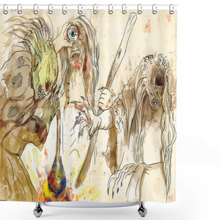 Personality  Stygian Witches Shower Curtains