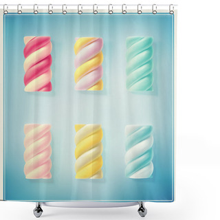 Personality  Olorful Twisted Marshmallows Shower Curtains
