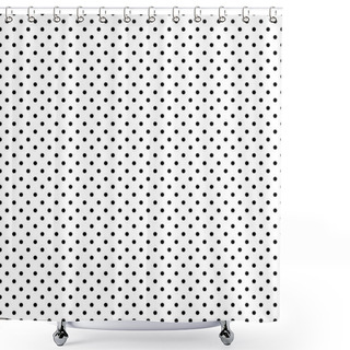 Personality  Seamless Polka Dot Pattern On A White Background Shower Curtains