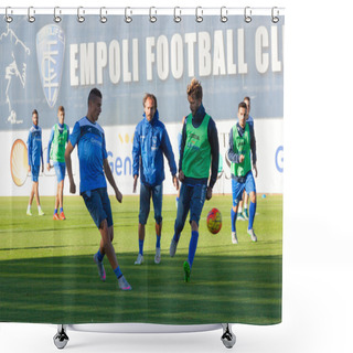 Personality  Training Session Of The Team Empoli Football Shower Curtains