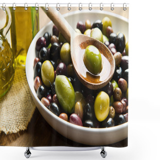 Personality  Olive Oil Shower Curtains