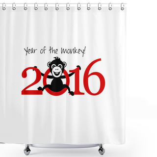 Personality  2016 New Year Card Shower Curtains