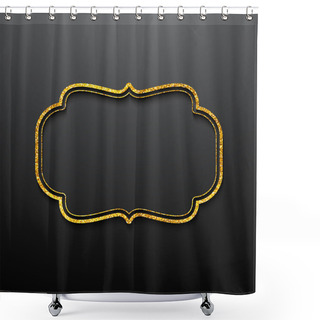 Personality  Golden Frames  Vintage Style. Vector Illustration Shower Curtains