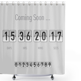 Personality  Coming Soon Countdown Shower Curtains