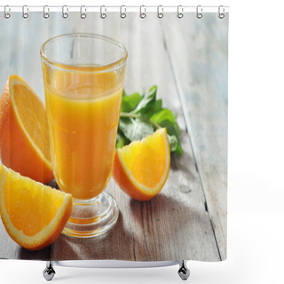 Personality  Orange Juice Shower Curtains
