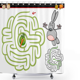 Personality  Cartoon Maze Or Labyrinth Game Shower Curtains