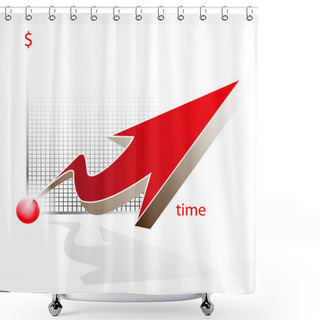 Personality  Modern 3d Vector Graph Icon Shower Curtains