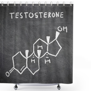 Personality  Testosterone Chemical Structure Shower Curtains