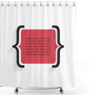 Personality  Quote Blank Template With Bracket And Shadow. Quote Bubble. Empty Template. Quote Blank With Text Bubble.  Shower Curtains