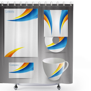 Personality  Selected Corporate Templates. Vector Illustration. Shower Curtains