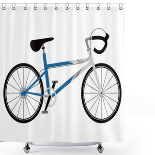 Personality  Racing Bicycle Icon Shower Curtains