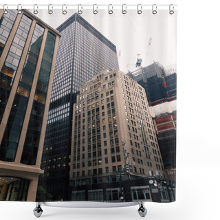 Personality  Low Angle View Of Concrete And Glass Buildings In Midtown Of New York City Shower Curtains