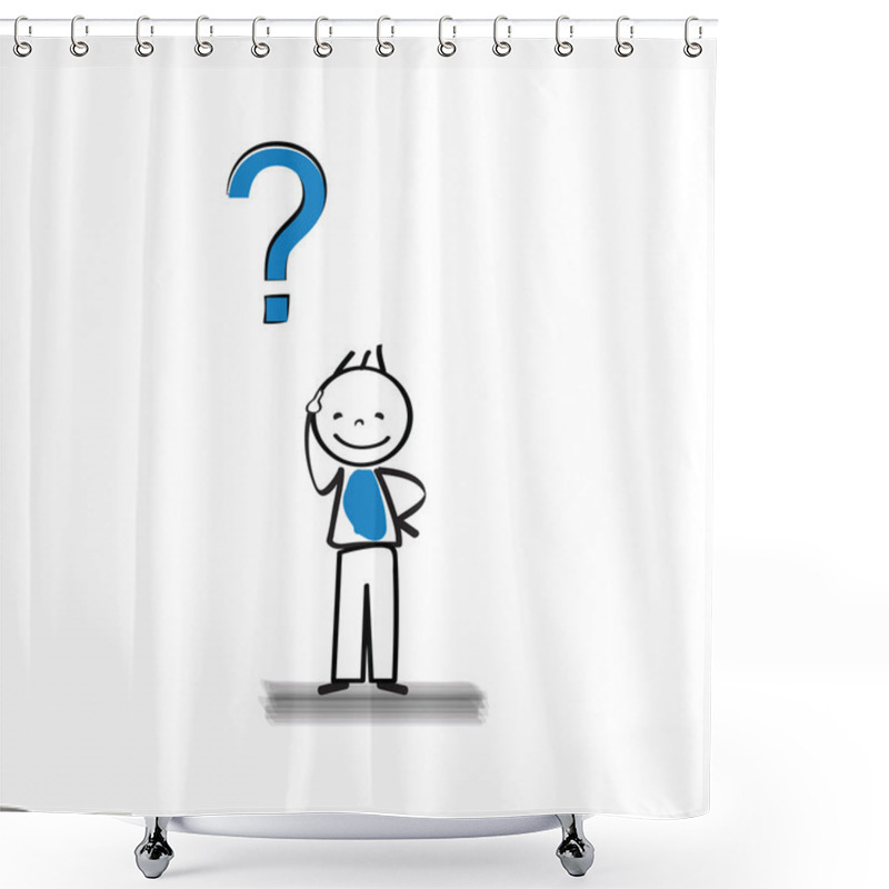 Personality  Thinking Man  Shower Curtains